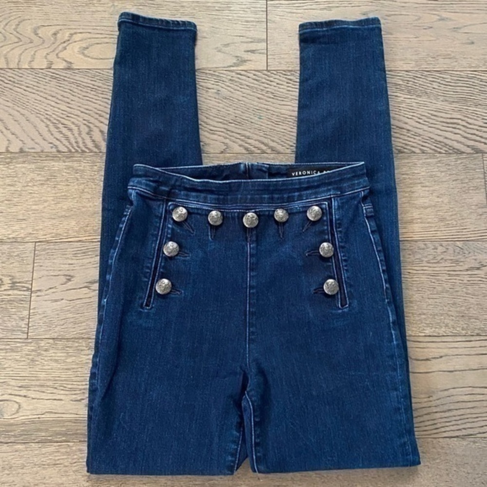 Veronica Beard Jane High Rise Skinny Jeans
